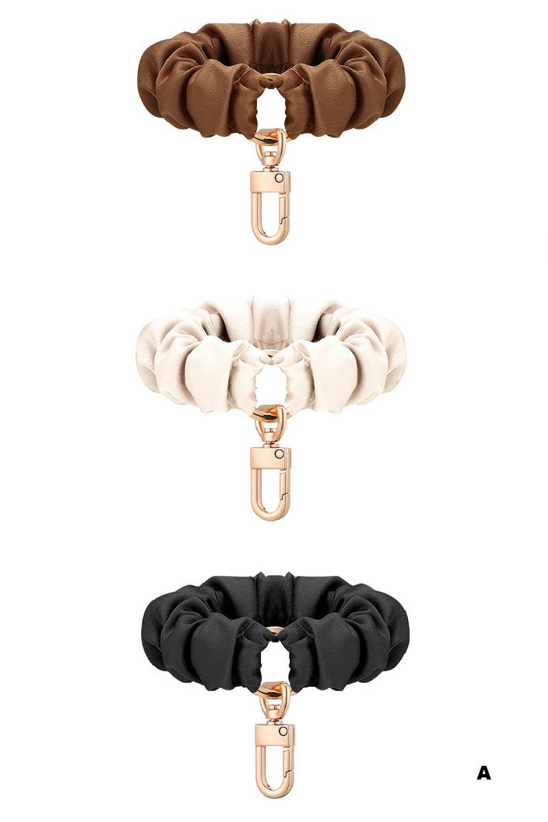 Elastic Scrunchie Keychain Wristlet