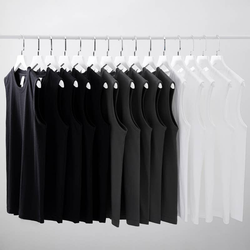 Essential basic plain cotton workout muscle tank top