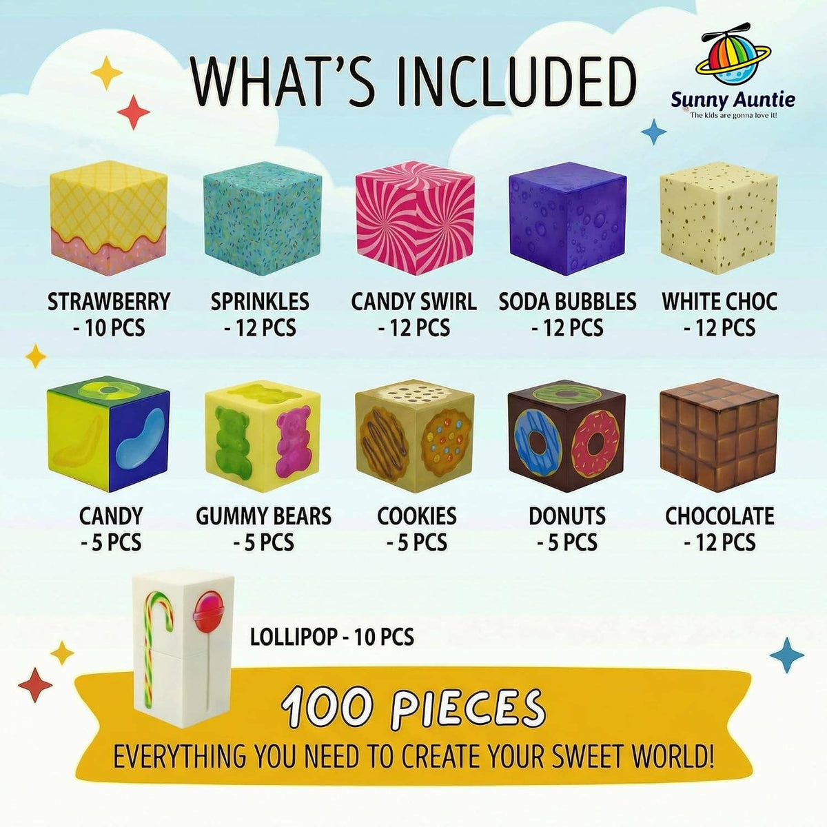 Magnetic Building Blocks Candy City Set
