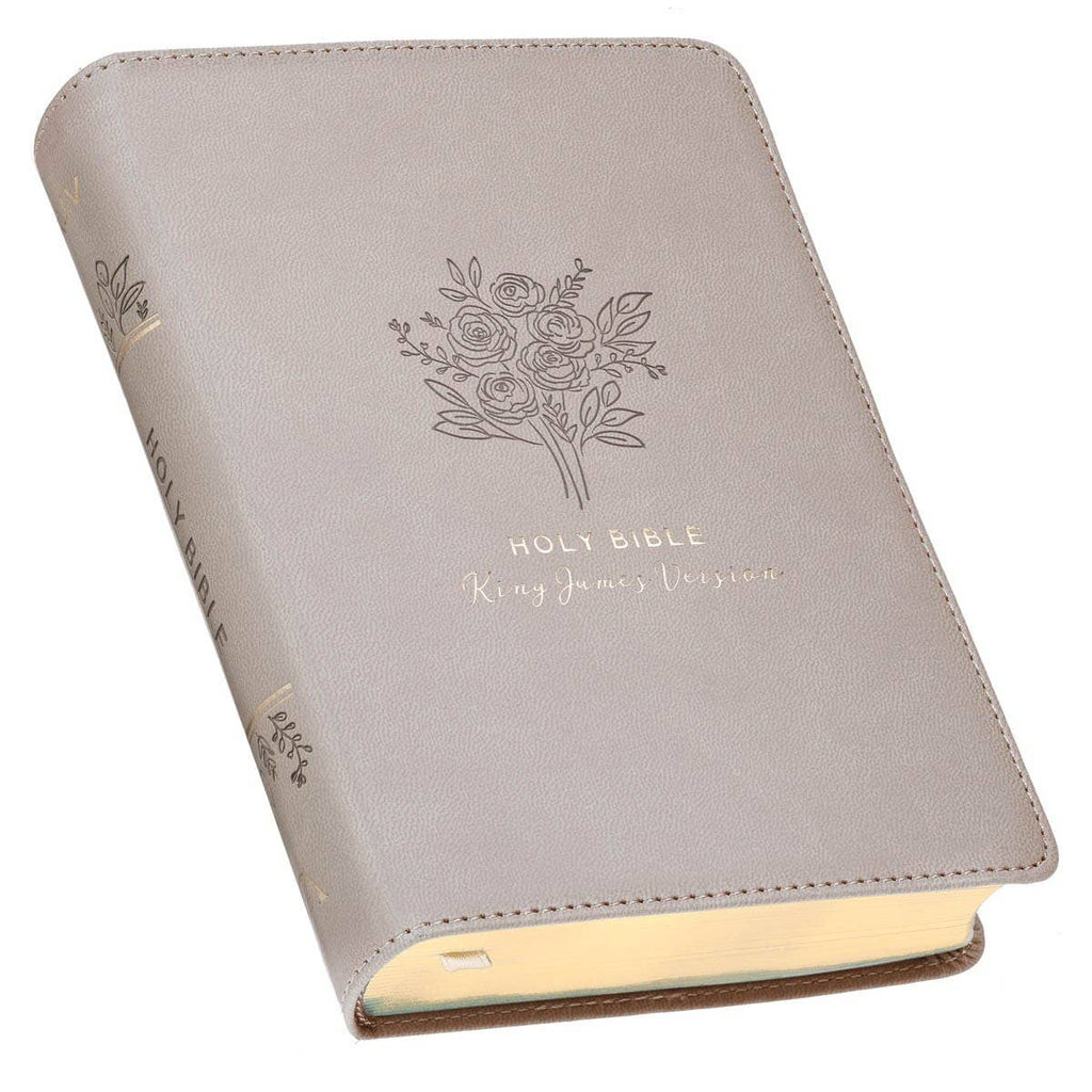 KJV Bible Compact Faux Leather, Taupe