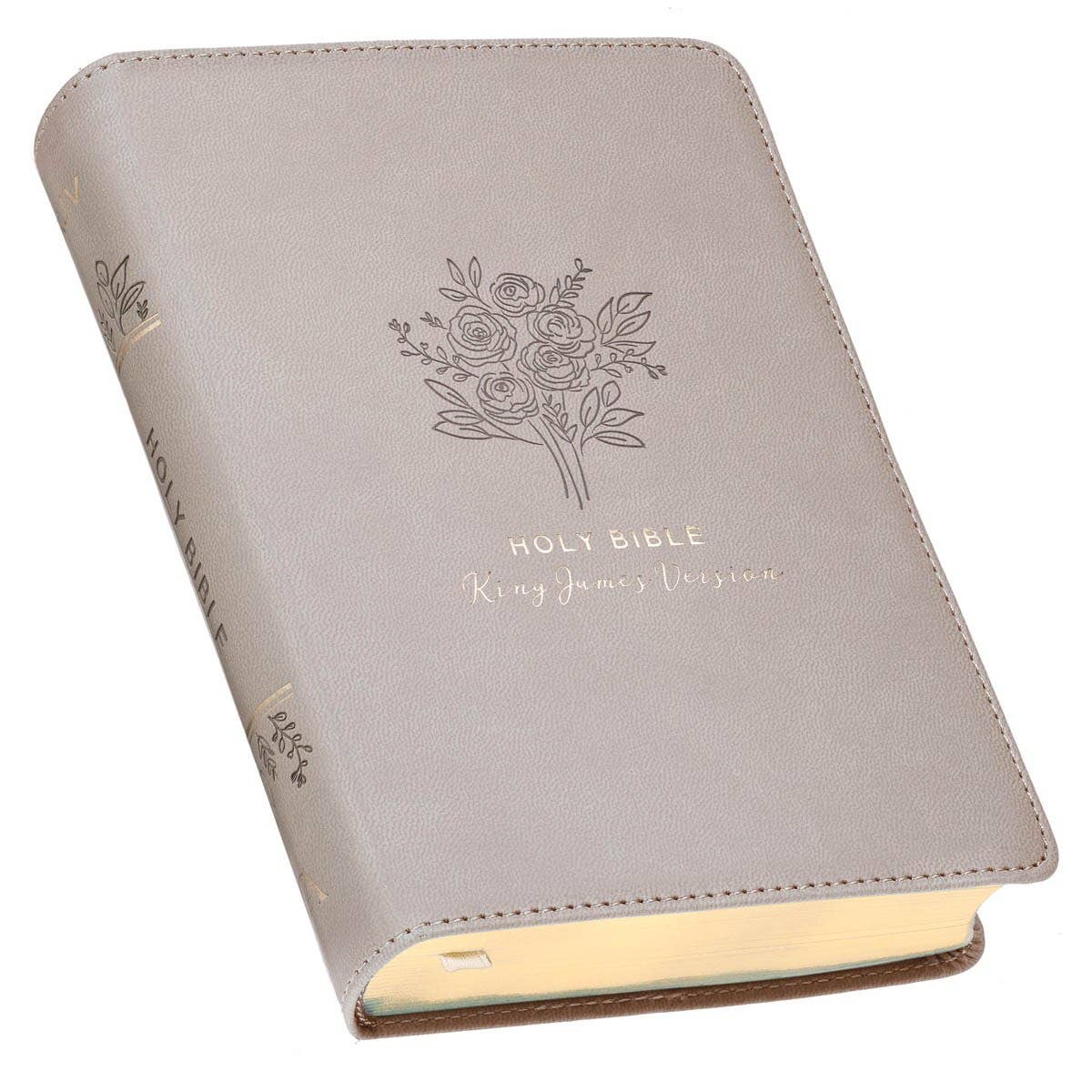 KJV Bible Compact Faux Leather, Taupe