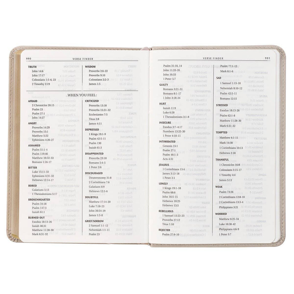 KJV Bible Compact Faux Leather, Taupe