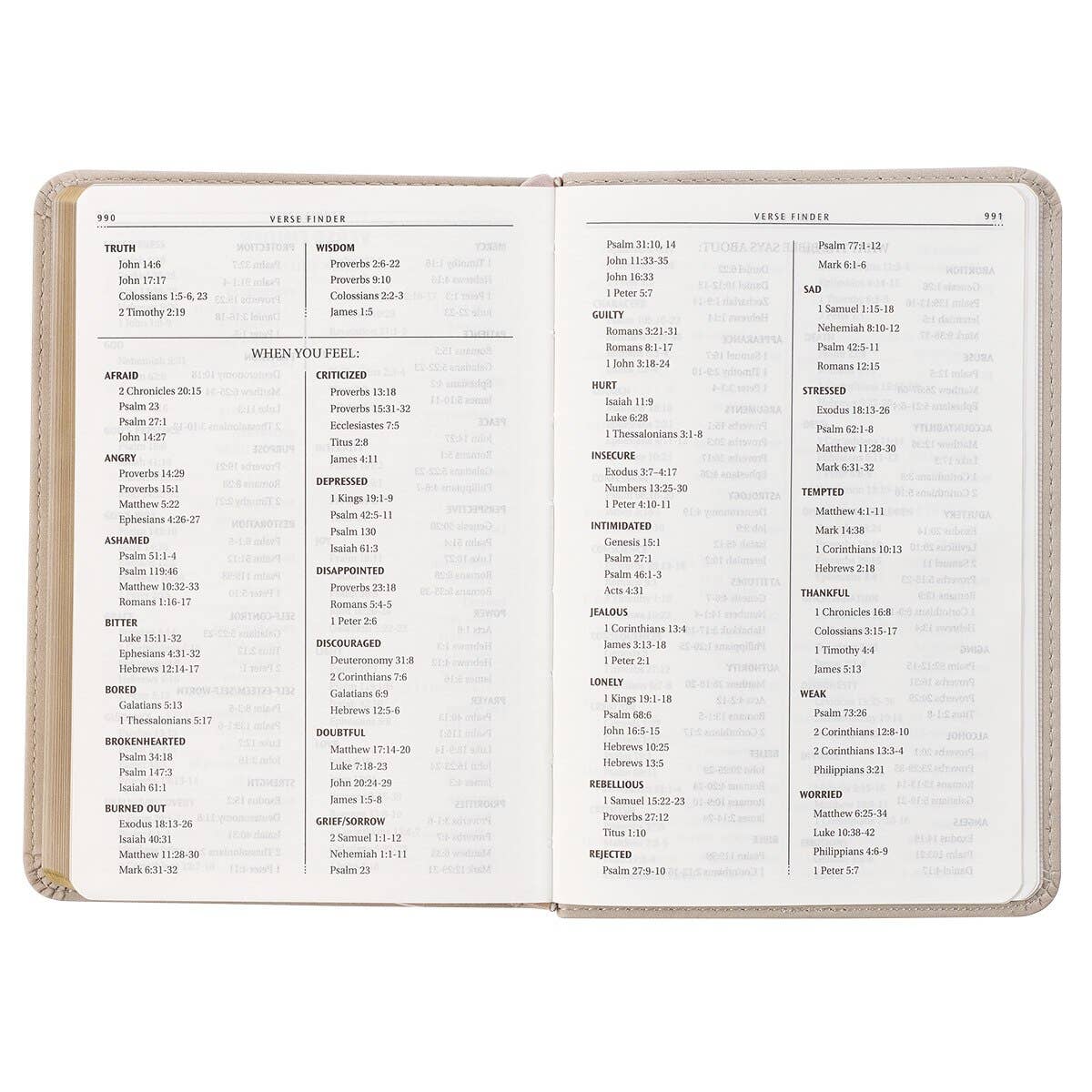 KJV Bible Compact Faux Leather, Taupe