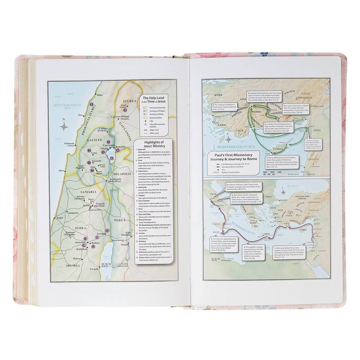 KJV Bible Giant Print Standard-size Faux Leather FloralPrint