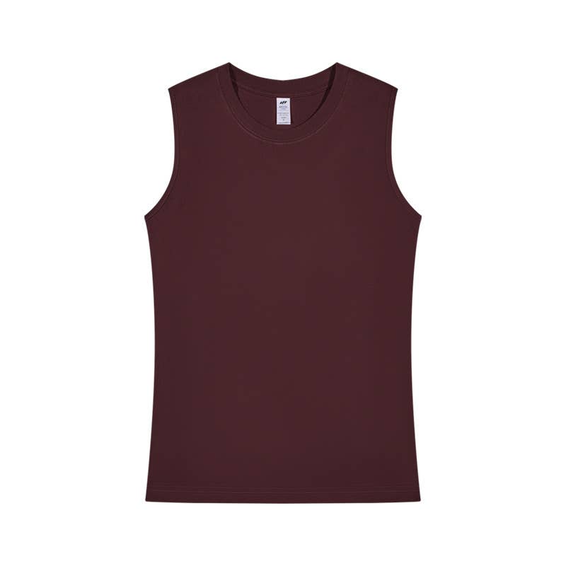 Essential basic plain cotton workout muscle tank top