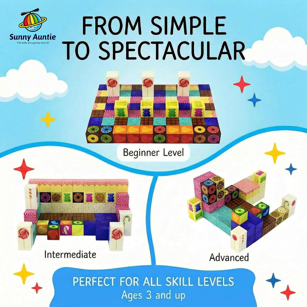 Magnetic Building Blocks Candy City Set