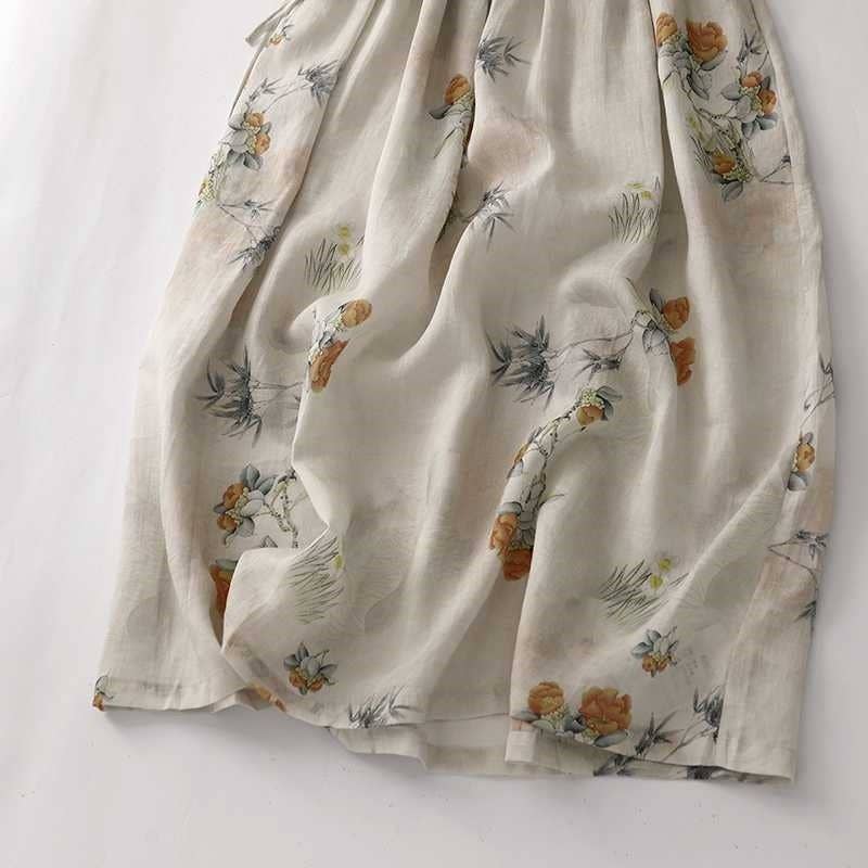 Floral Print Cinched Waist Knee-Length Dress
