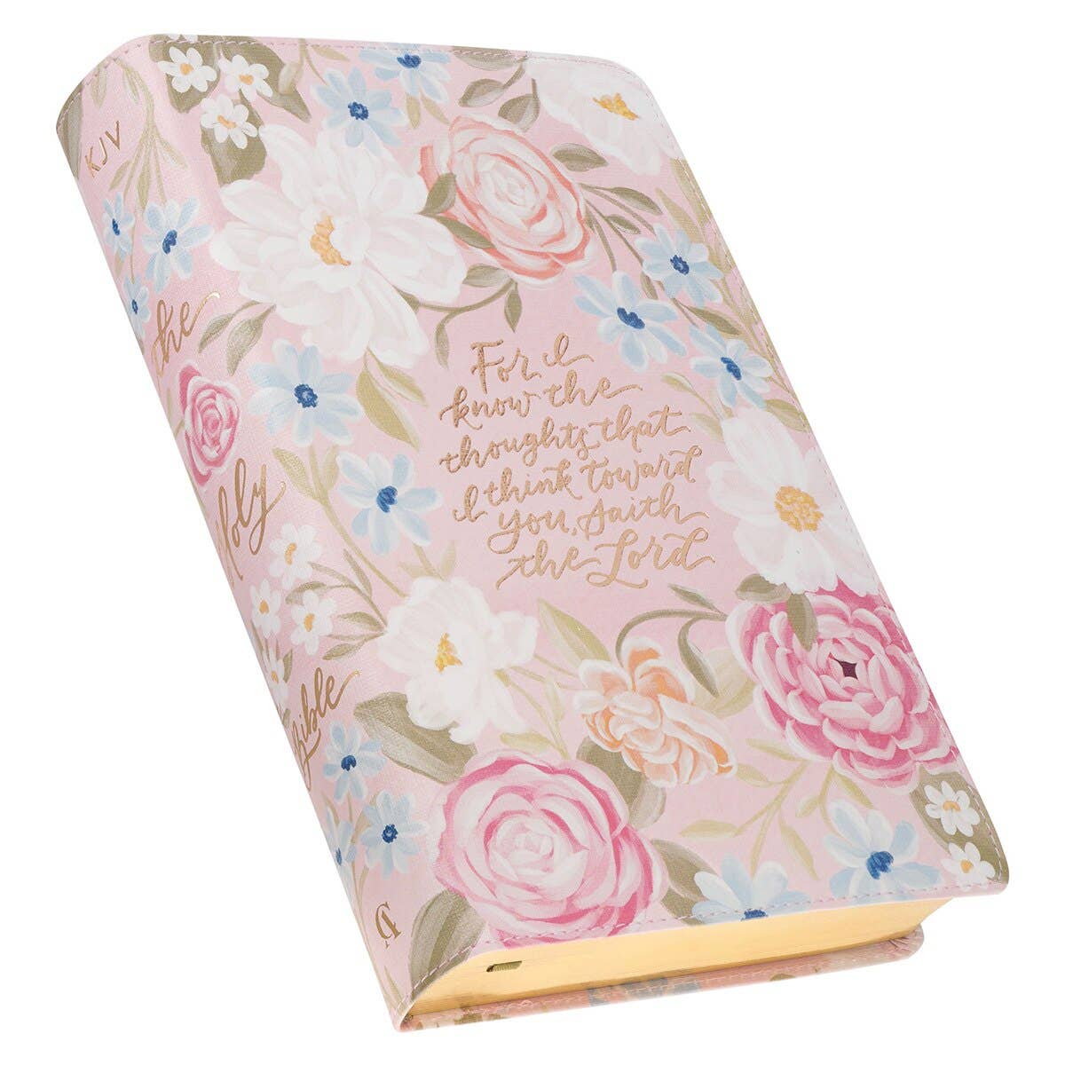 KJV Bible Giant Print Standard-size Faux Leather FloralPrint
