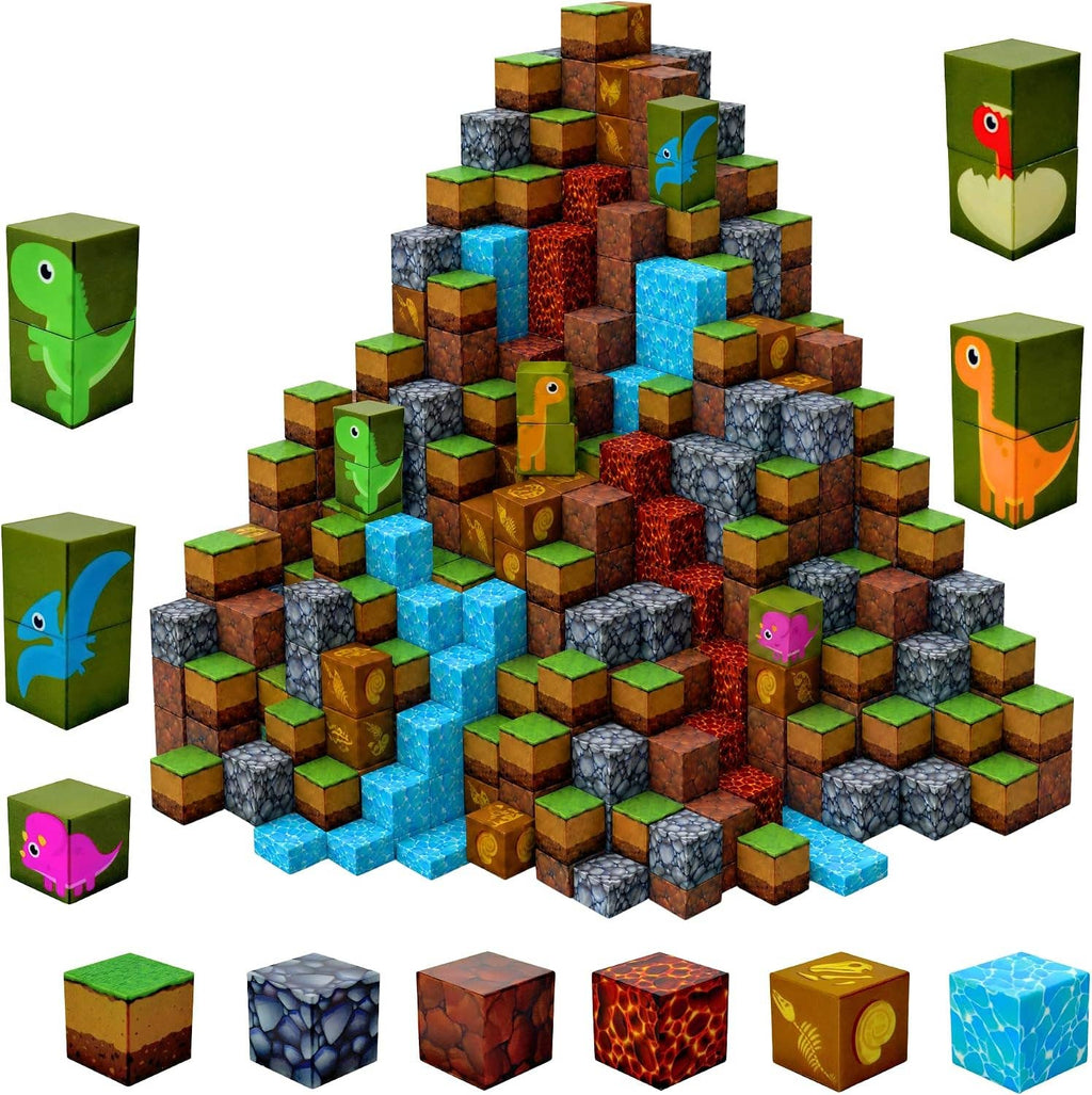 Magnetic Building Blocks Dinosaur Set